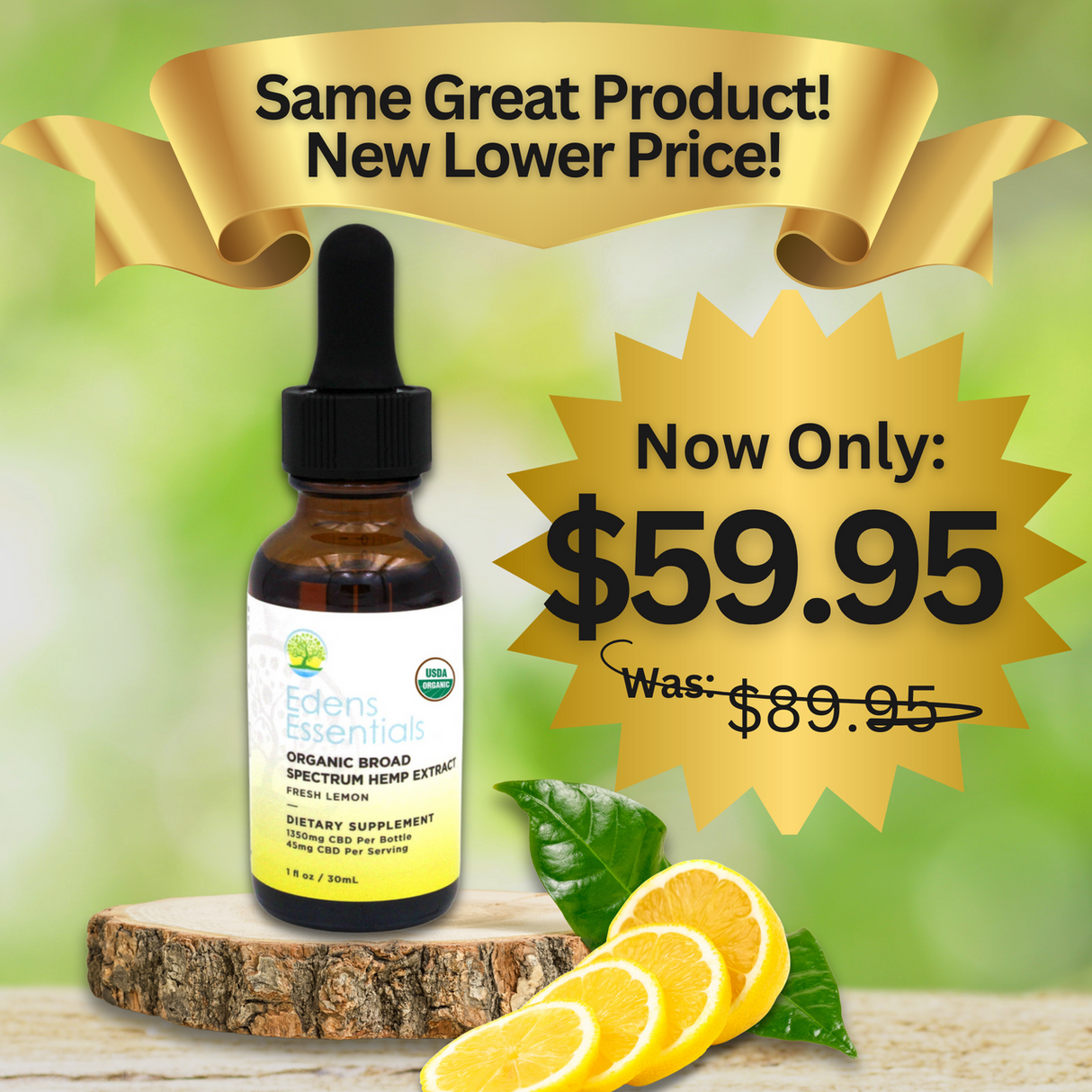 Edens CBD Lemon Tincture